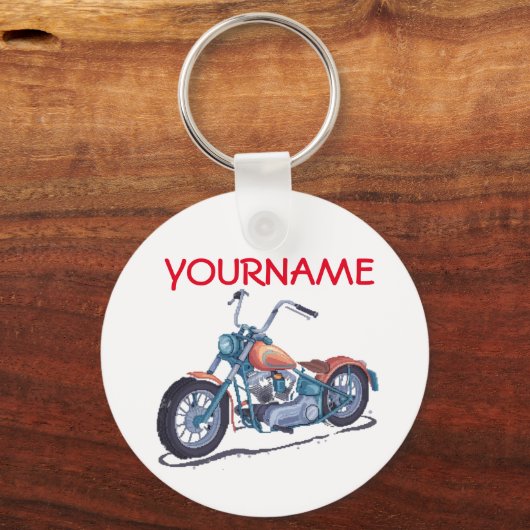 Gepersonaliseerde NAAM  Motorfiets Sleutelhanger (Voorkant)