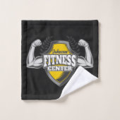 Gepersonaliseerde NAAM Musea Fitness Trainer Gym Bad Handdoek (Wasdoekje)