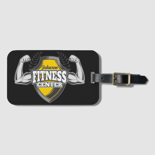 Gepersonaliseerde NAAM Musea Fitness Trainer Gym Bagagelabel (Voorkant (horizontaal))