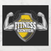 Gepersonaliseerde NAAM Musea Fitness Trainer Gym Bier Etiket (Enkel label)