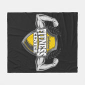 Gepersonaliseerde NAAM Musea Fitness Trainer Gym Fleece Deken (Voorkant (Horizontaal))