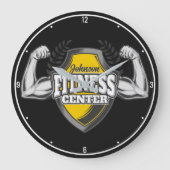 Gepersonaliseerde NAAM Musea Fitness Trainer Gym Grote Klok (Voorkant)