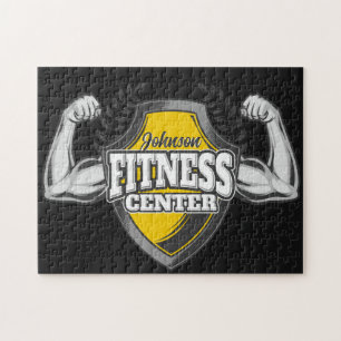 Gepersonaliseerde NAAM Musea Fitness Trainer Gym Legpuzzel