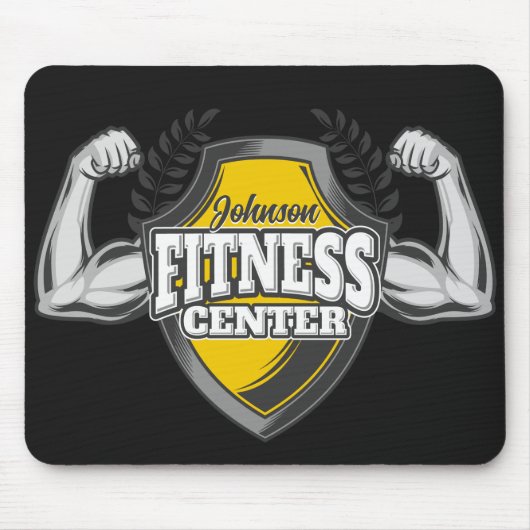 Gepersonaliseerde NAAM Musea Fitness Trainer Gym Muismat (Voorkant)