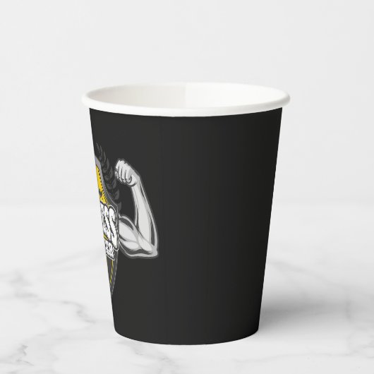 Gepersonaliseerde NAAM Musea Fitness Trainer Gym Papieren Bekers (Links)