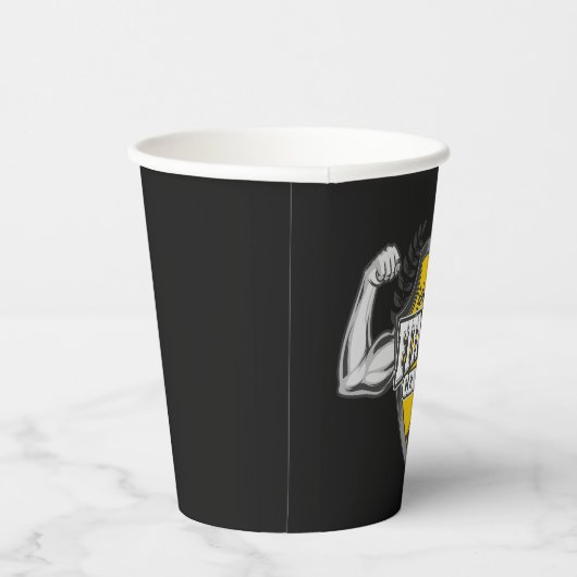 Gepersonaliseerde NAAM Musea Fitness Trainer Gym Papieren Bekers (Rechts)