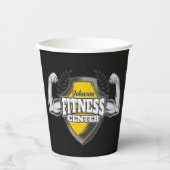 Gepersonaliseerde NAAM Musea Fitness Trainer Gym Papieren Bekers (Voorkant)