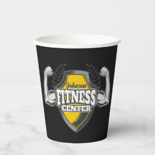Gepersonaliseerde NAAM Musea Fitness Trainer Gym Papieren Bekers