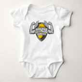 Gepersonaliseerde NAAM Musea Fitness Trainer Gym Romper (Voorkant)