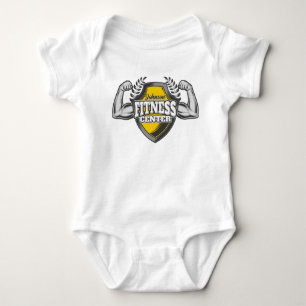 Gepersonaliseerde NAAM Musea Fitness Trainer Gym Romper