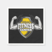 Gepersonaliseerde NAAM Musea Fitness Trainer Gym Servet (Voorkant)