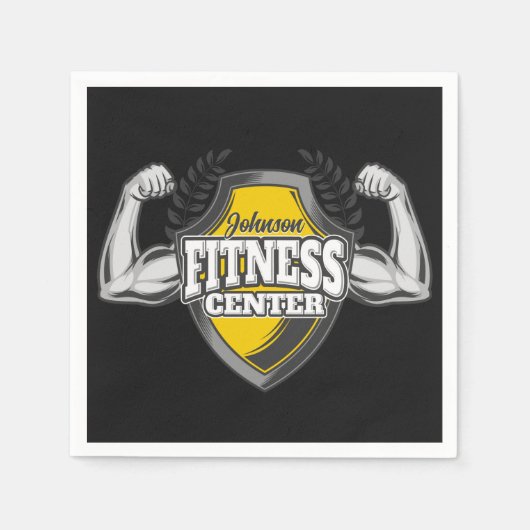 Gepersonaliseerde NAAM Musea Fitness Trainer Gym Servet (Voorkant)