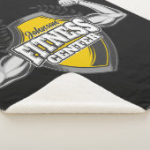 Gepersonaliseerde NAAM Musea Fitness Trainer Gym Sherpa Deken (3/4)