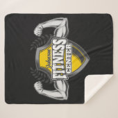 Gepersonaliseerde NAAM Musea Fitness Trainer Gym Sherpa Deken (Voorkant (horizontaal))