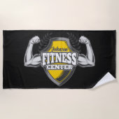 Gepersonaliseerde NAAM Musea Fitness Trainer Gym Strandlaken (Voorkant)