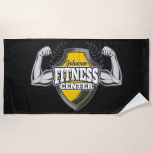 Gepersonaliseerde NAAM Musea Fitness Trainer Gym Strandlaken
