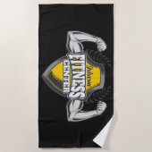 Gepersonaliseerde NAAM Musea Fitness Trainer Gym Strandlaken (Voorkant)