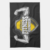 Gepersonaliseerde NAAM Musea Fitness Trainer Gym Theedoek (Verticaal)