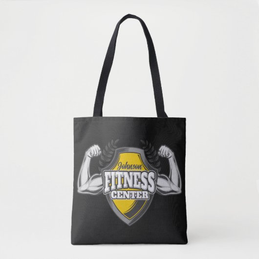 Gepersonaliseerde NAAM Musea Fitness Trainer Gym Tote Bag (Voorkant)