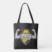 Gepersonaliseerde NAAM Musea Fitness Trainer Gym Tote Bag (Achterkant)