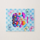 Gepersonaliseerde naam Mushroom Legpuzzel (Horizontaal)