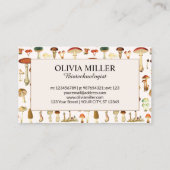 Gepersonaliseerde naam  Mushroom Visitekaartje Contactkaartje (Achterkant)