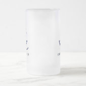 Gepersonaliseerde naam Navy Anker Nautical Matglas Bierpul (Center)