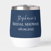 Gepersonaliseerde naam Navy Blue Script Monogram (Voorkant)