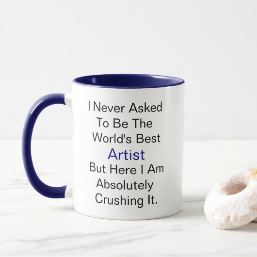 Gepersonaliseerde naam nooit gevraagd om beste art mok (Met donut)