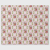 Gepersonaliseerde Naam Noordpool Levering Rendier Cadeaupapier (Vlak)