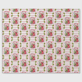 Gepersonaliseerde naam North Pole Delivery Elf Cadeaupapier (Vlak)