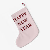 Gepersonaliseerde naam Notenkraker Roze Rood Kerst Kleine Kerstsok (Achterkant (Hangend))