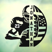 Gepersonaliseerde Naam & Nummer Football Decal (Vel 3)