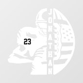 Gepersonaliseerde Naam & Nummer Football Decal (Vel)