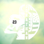 Gepersonaliseerde Naam & Nummer Football Decal (Vel 3)
