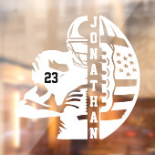 Gepersonaliseerde Naam & Nummer Football Decal (Vel 2)