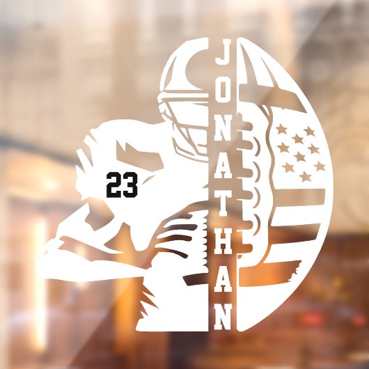 Gepersonaliseerde Naam & Nummer Football Decal (Vel 2)