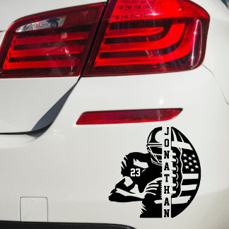 Gepersonaliseerde Naam & Nummer Football Decal