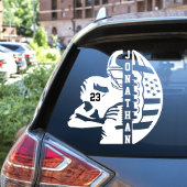 Gepersonaliseerde Naam & Nummer Football Decal