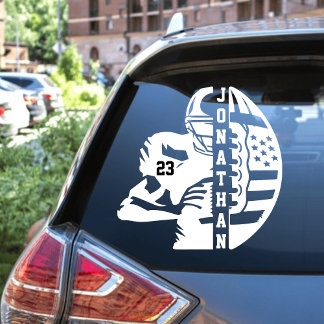 Gepersonaliseerde Naam & Nummer Football Decal