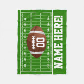 Gepersonaliseerde naam/nummer Football Gridiron Bo Fleece Deken (Voorkant)