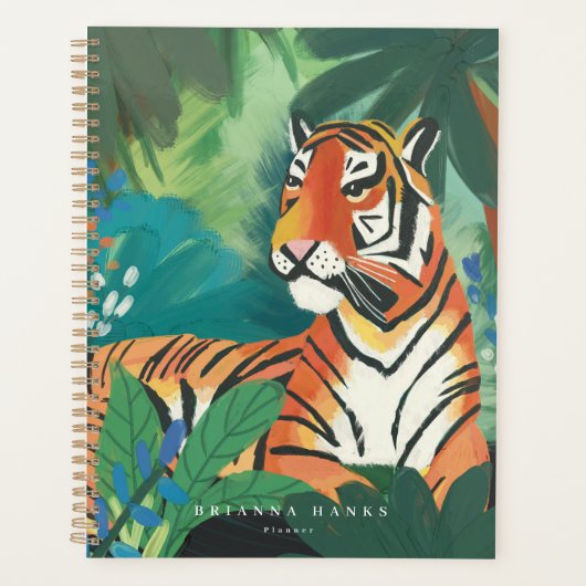 Gepersonaliseerde naam Oerwoud TIger Planner (Voorkant)
