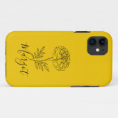 Gepersonaliseerde naam Oktober Marigold Geboortebl Case-Mate iPhone Case (Achterkant (horizontaal))