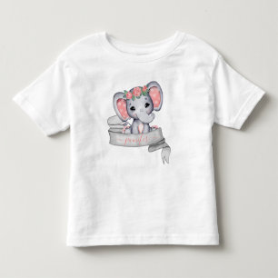 Gepersonaliseerde Naam Olifant Baby Meisje Custom  Kinder Shirts