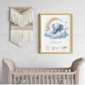 Gepersonaliseerde naam olifant kwekerij kunst prin poster