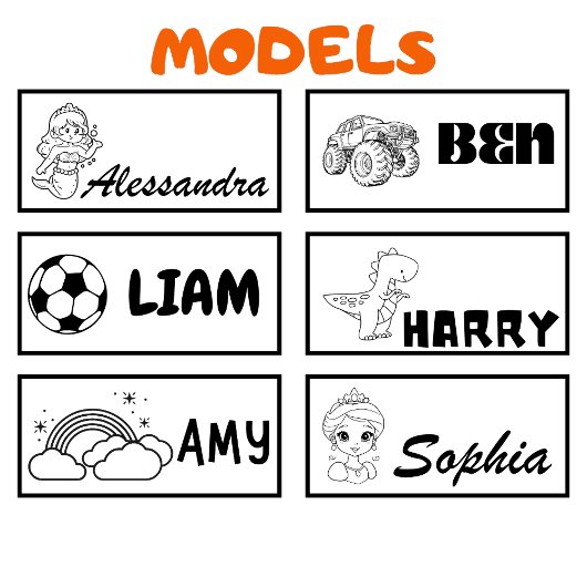 Gepersonaliseerde naam om schoolbenodigdheden te i  zelfinktende stempel