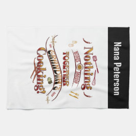 Gepersonaliseerde naam oma keuken cadeau theedoek