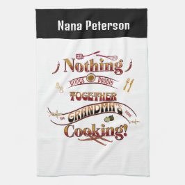Gepersonaliseerde naam oma keuken cadeau theedoek