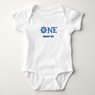 Gepersonaliseerde naam One Print Boat Whell Romper