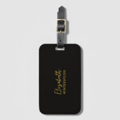 Gepersonaliseerde naam op Raven Black Bagagelabel (Voorkant (verticaal))